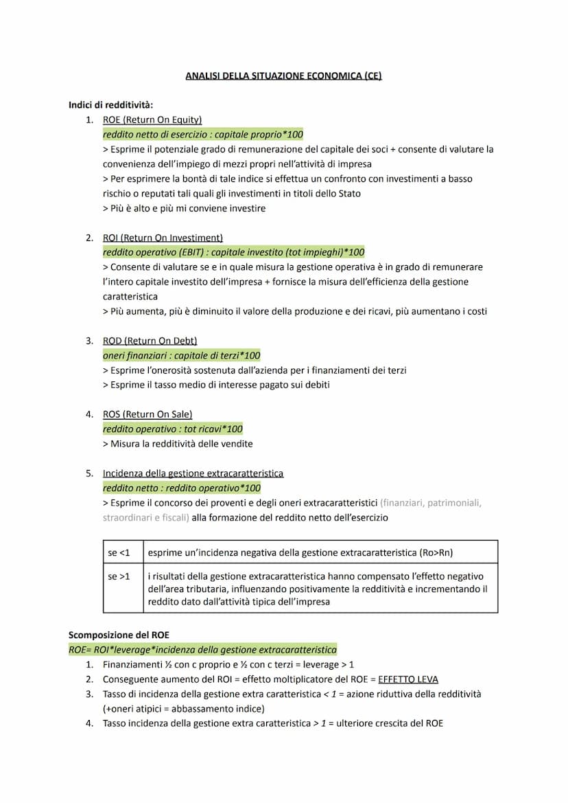 ANALISI DELLA SITUAZIONE PATRIMONIALE (SP)
Indici di composizione degli impieghi: evidenziano la capacità di adattamento ai cambiamenti dell