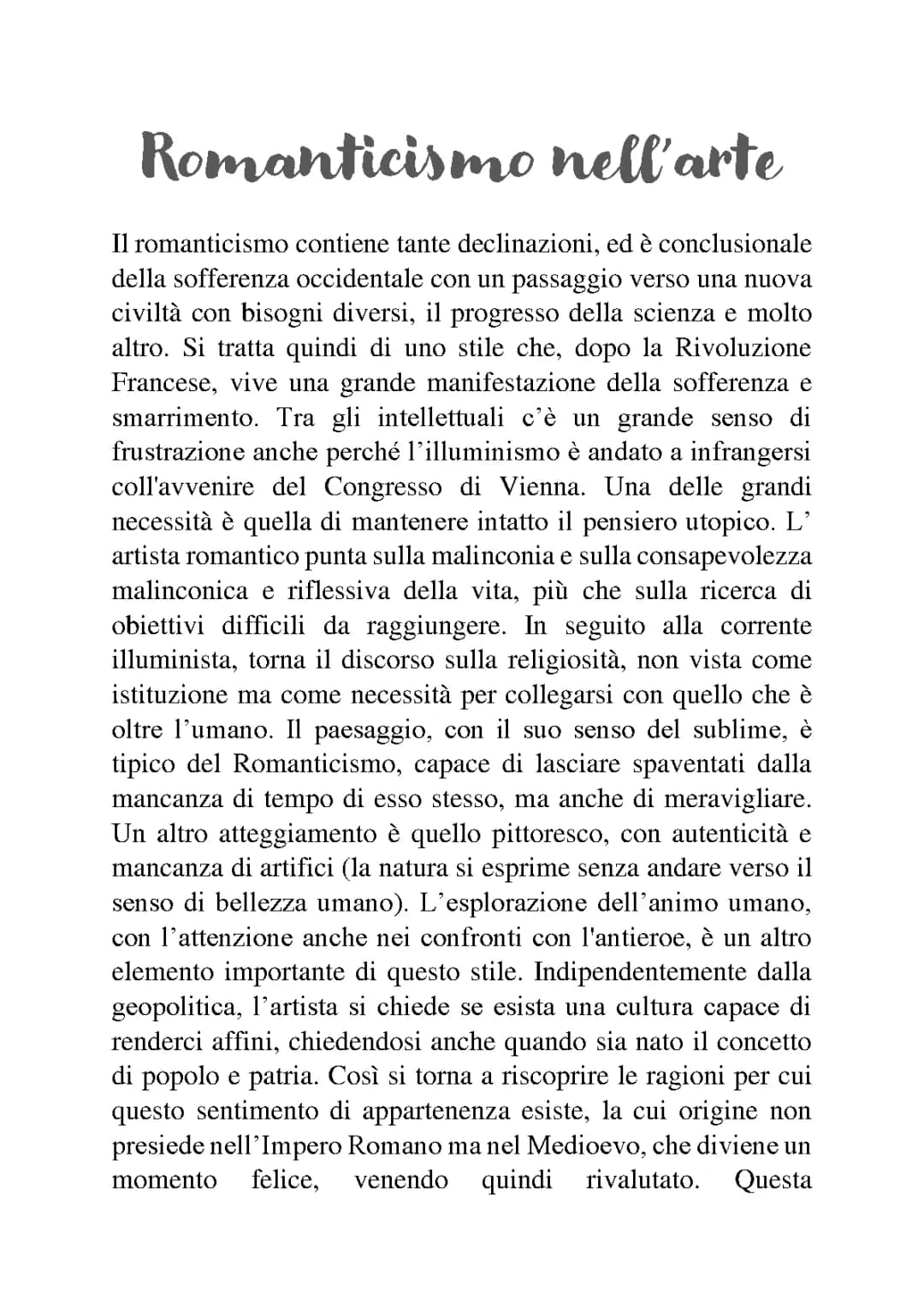 Romanticismo nell'arte pt. 2