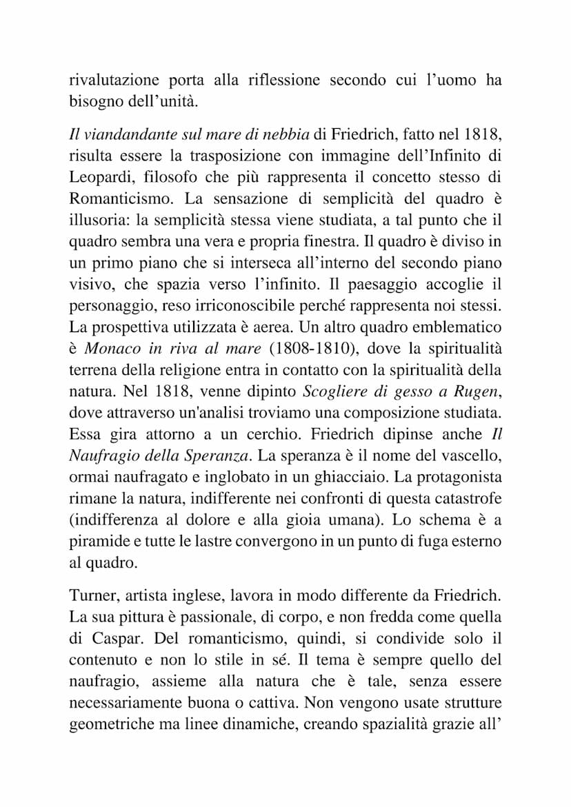 Romanticismo nell'arte
Il romanticismo contiene tante declinazioni, ed è conclusionale
della sofferenza occidentale con un passaggio verso u