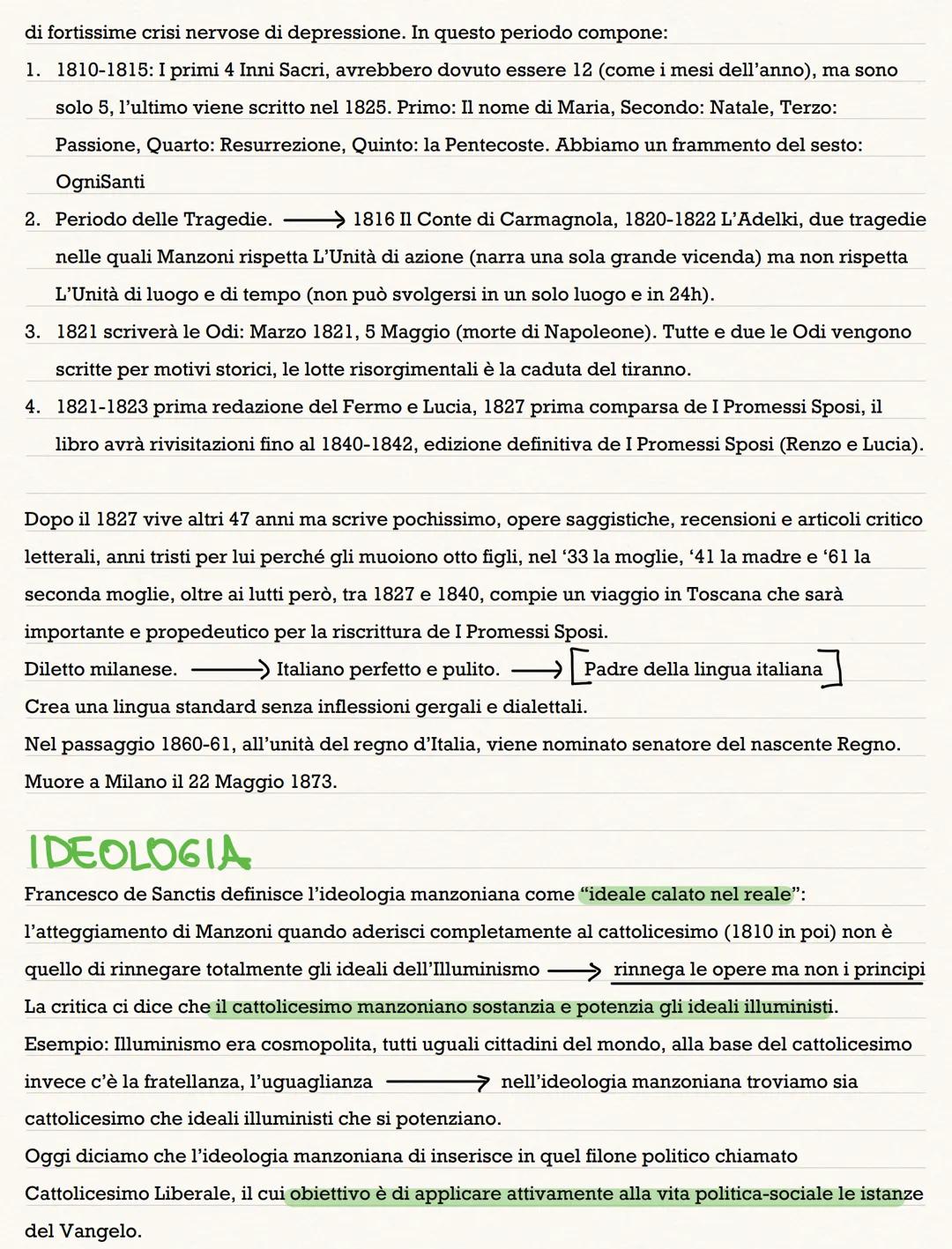 ALESSANDRO MANZONI
È sicuramente la personalità letteraria che meno rappresenta le istanze del Romanticismo: i canoni
romantici non vengono 