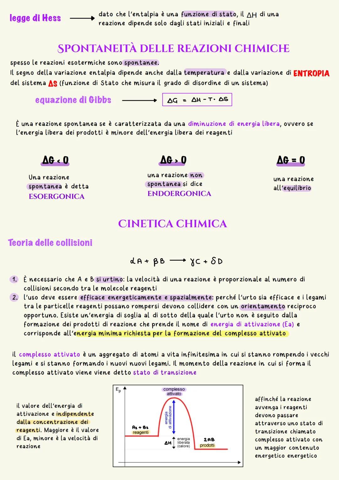 Termodinamica e cinetica
La TERMODINAMICA si occupa delle variazioni energetiche che accompagnano le trasformazioni
chimiche e dei trasferim