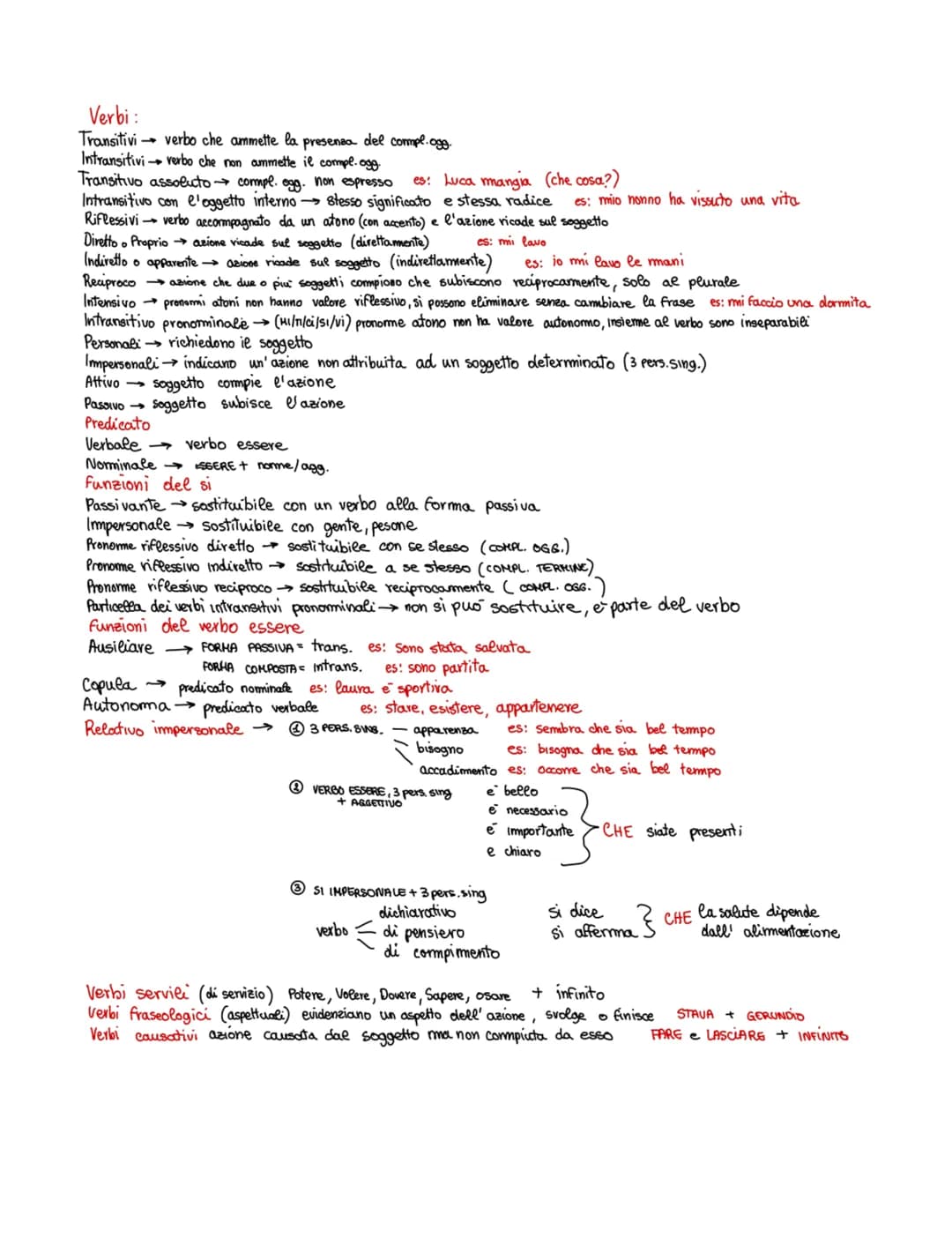 Verbi:
Transitivi verbo che ammette la presenza del compl.ogg.
Intransitivi verbo che non ammette il compl.ogg.
Transitivo assoluto compl. o