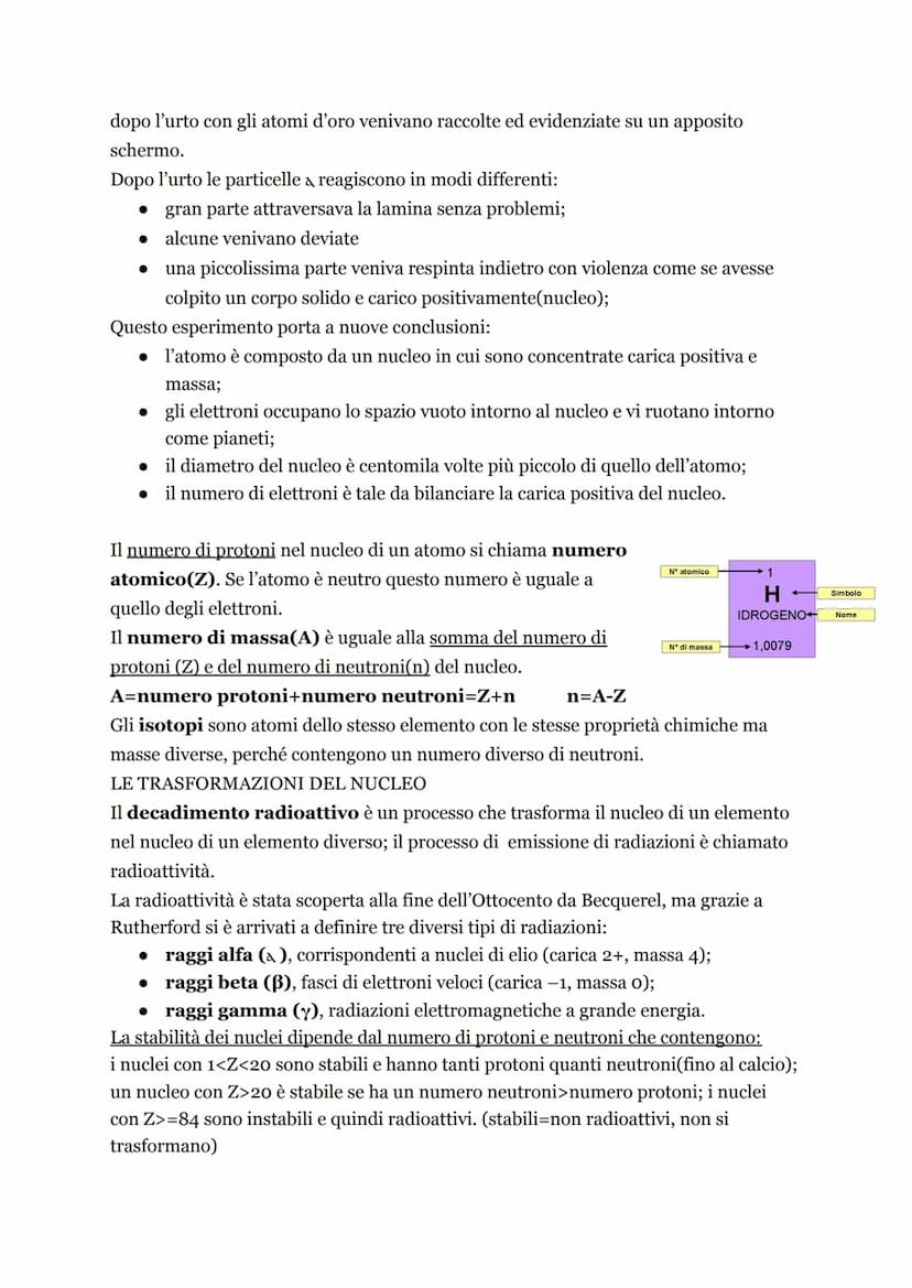 CAPITOLO 6: LA QUANTITA' DI SOSTANZA IN MOLI
La massa atomica relativa(MA) è definita dal rapporto fra la massa di un solo
atomo di quell'el