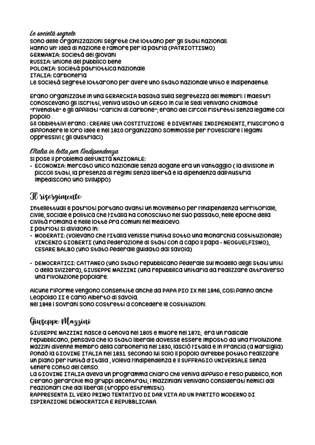 l'ottocento, il secolo della borghesia
La restaurazione
Tutta l'Europa si riunì a vienna per ridisegnare se stessa al CONGRESSO DI VIENNA ne