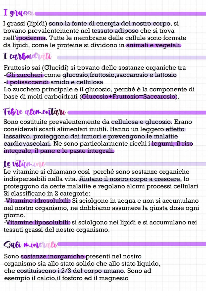 Alimentazione
& digestione
Alimenti e nutrienti
La differenza tra alimenti e nutrienti dice che gli alimenti sono
le sostanze di origini ani