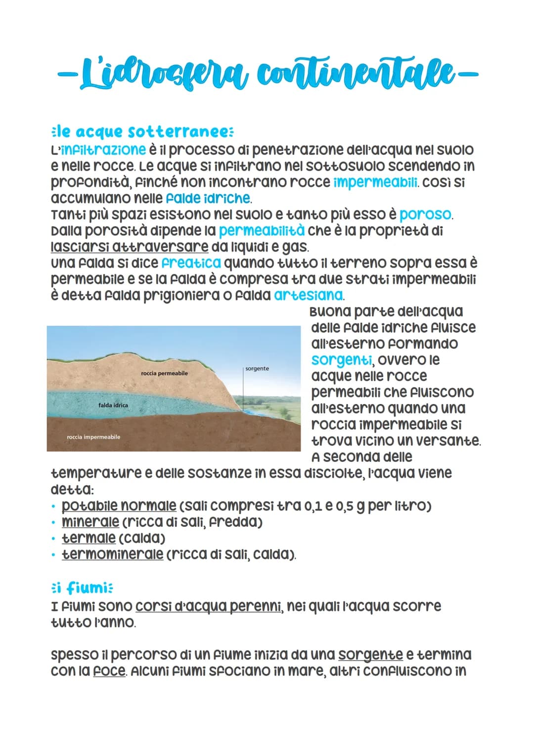 -L'idroegera marina-
il ciclo dell'acqua:
L'acqua passa continuamente da uno stato all'altro (tra oceani
e mari, atmosfera, terre emerse) se