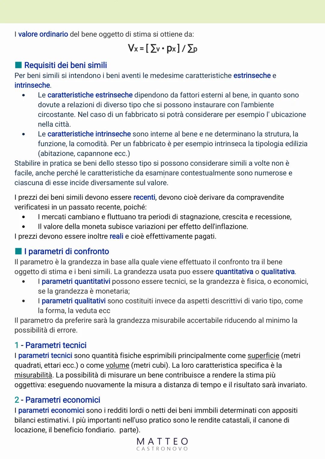 ●
1.0 | CHE COS'È L'ESTIMO
L'estimo è una disciplina, derivata dall'economia, che studia le metodologie ap-
plicabili per la determinazione 