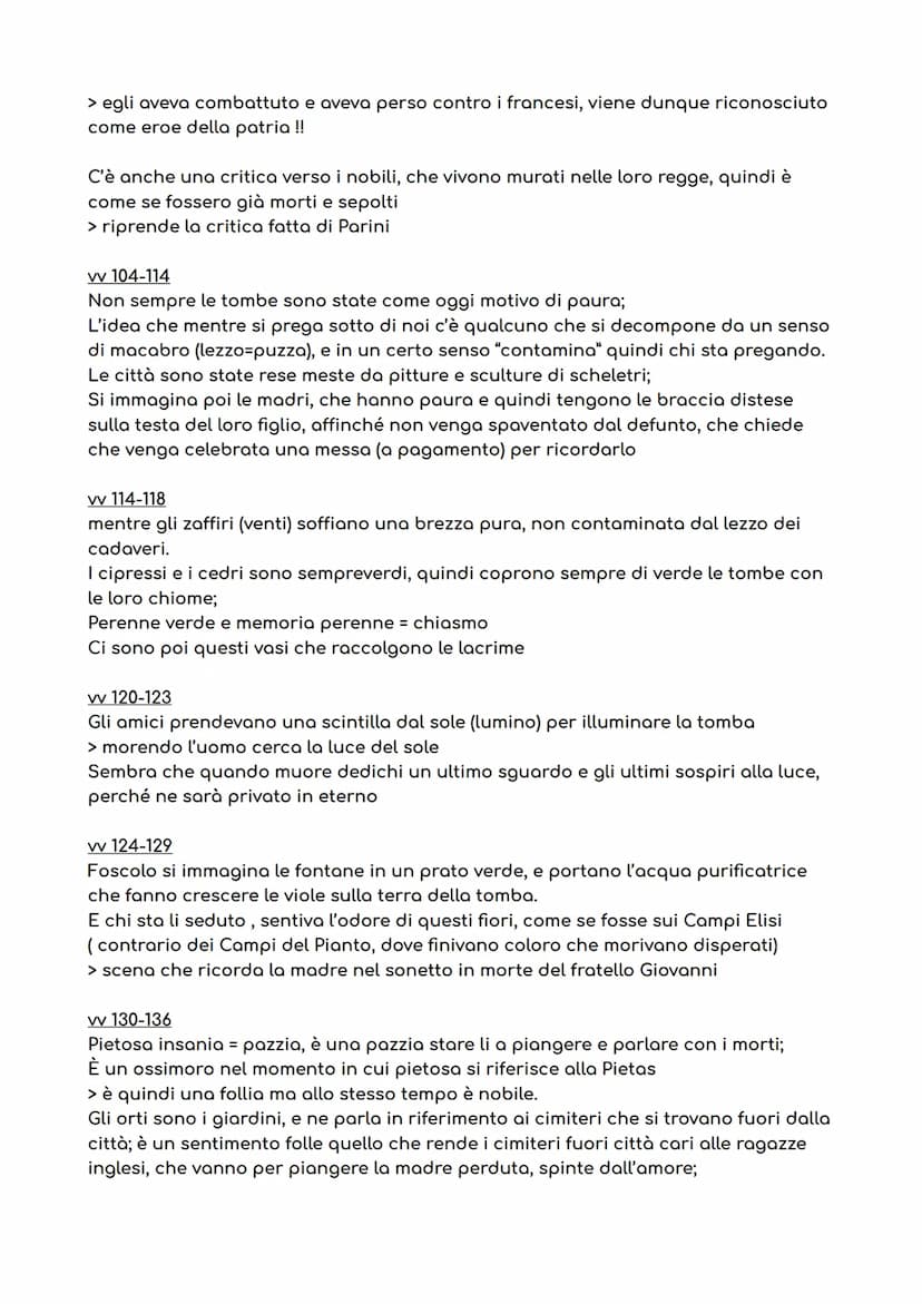 DEI SEPOLCRI
Foscolo scrive "Dei Sepolcri" in occasione dell'editto Napoleonico di Saint-Cloud;
Con questo Editto si imponevano le sepolture