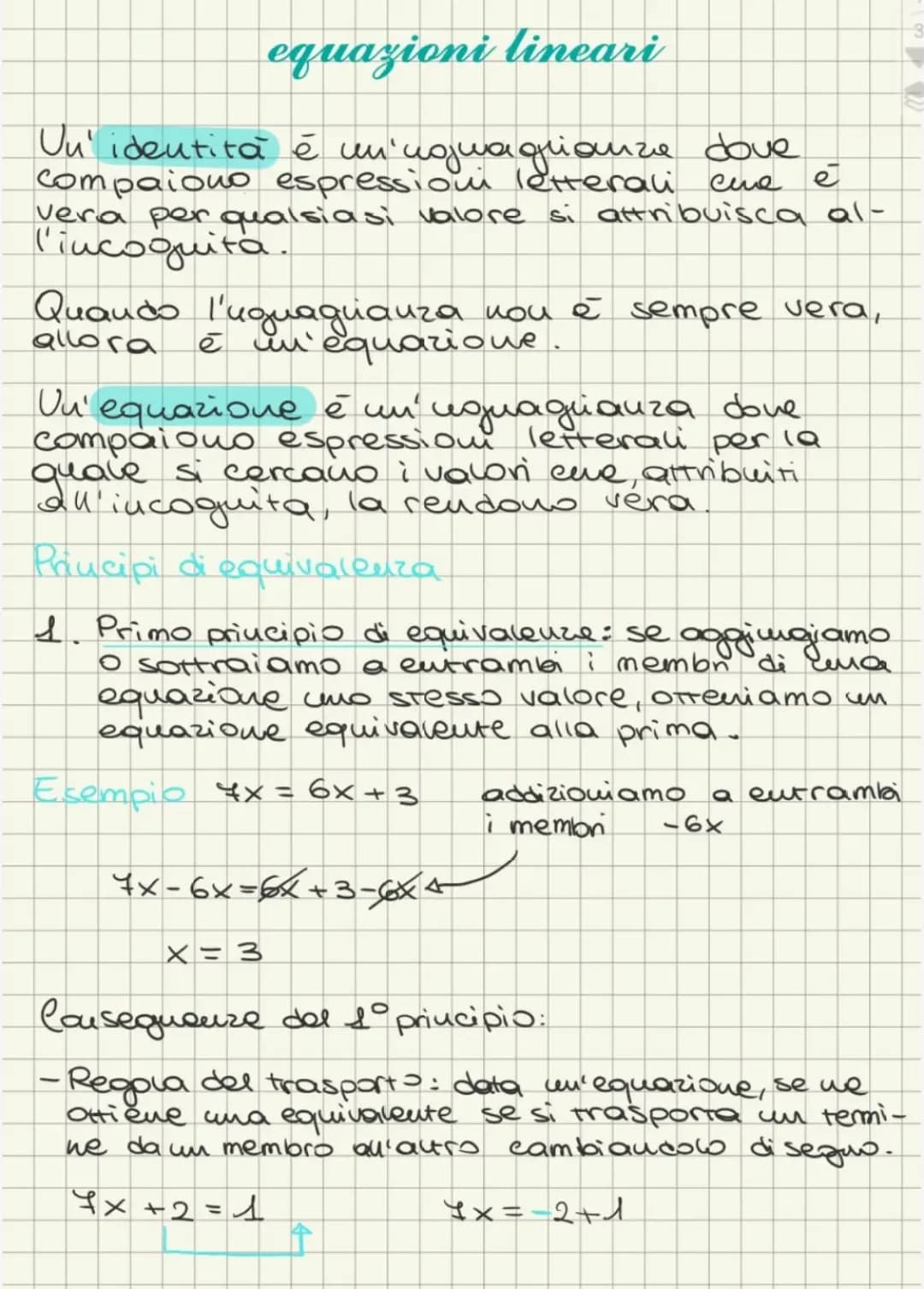 EQUAZIONI LINEARI