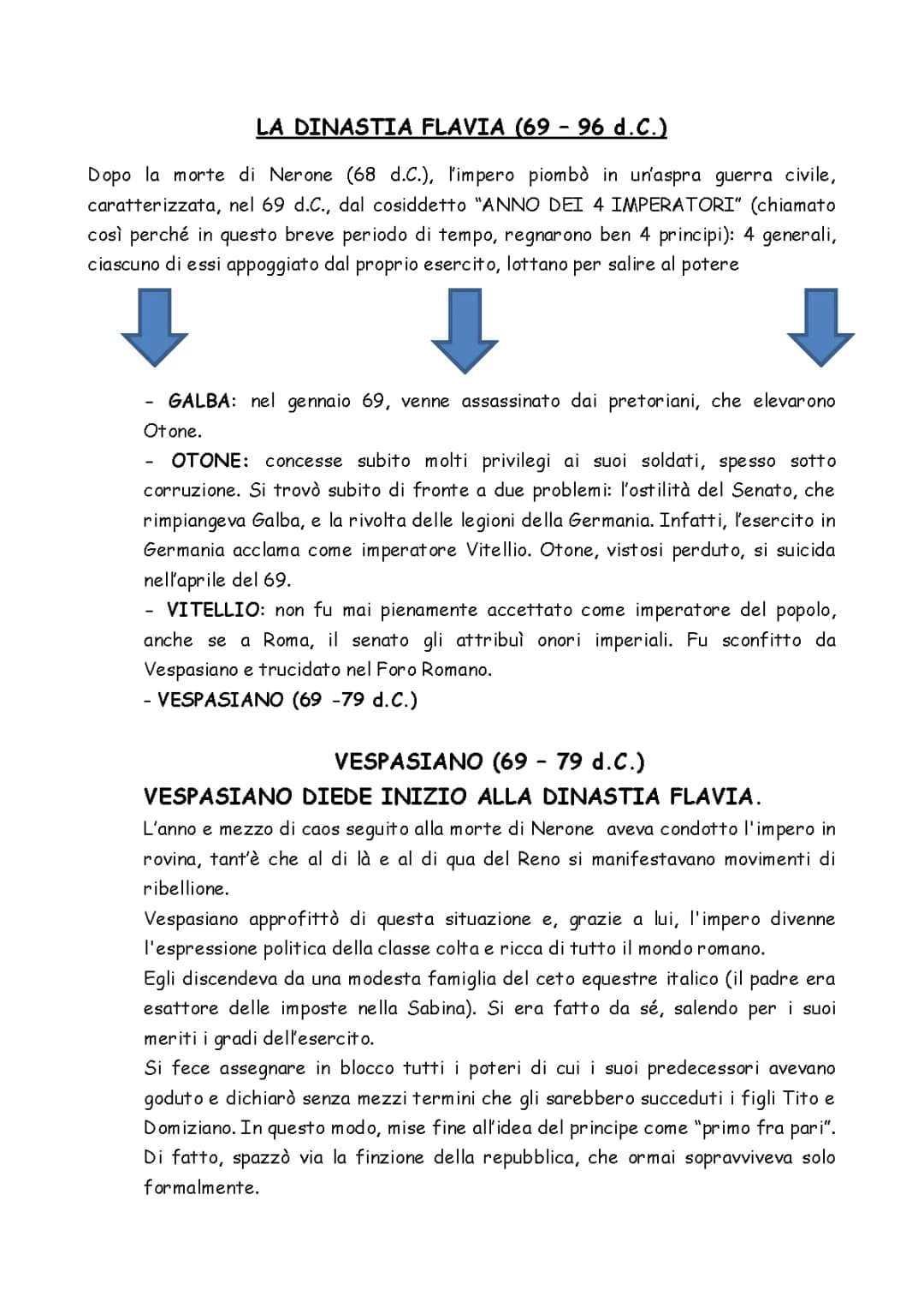La dinastia Flavia