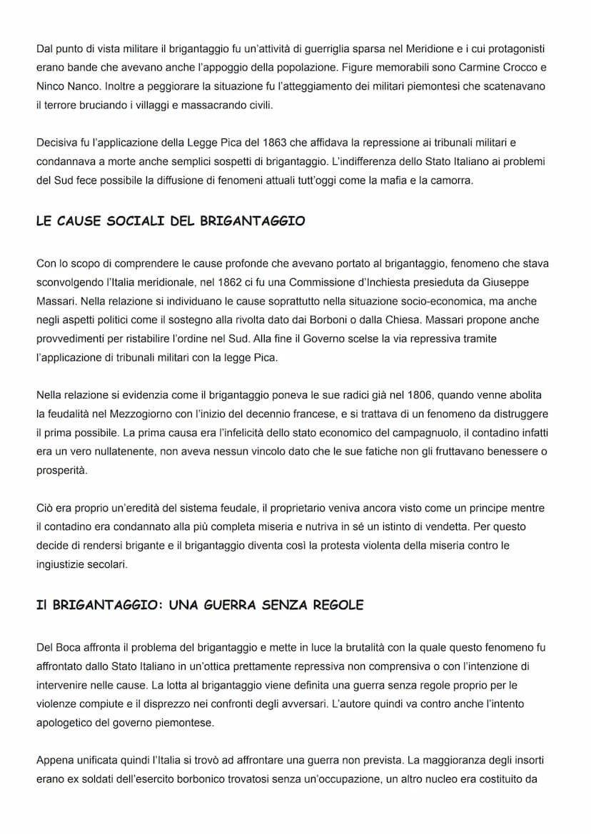 L'ITALIA NELL'ETÀ DELLA DESTRA E DELLA SINISTRA
STORICA
L'EREDITÀ DEGLI STATI PREUNITARI
L'Italia, un paese arretrato - La sfida che il nuov