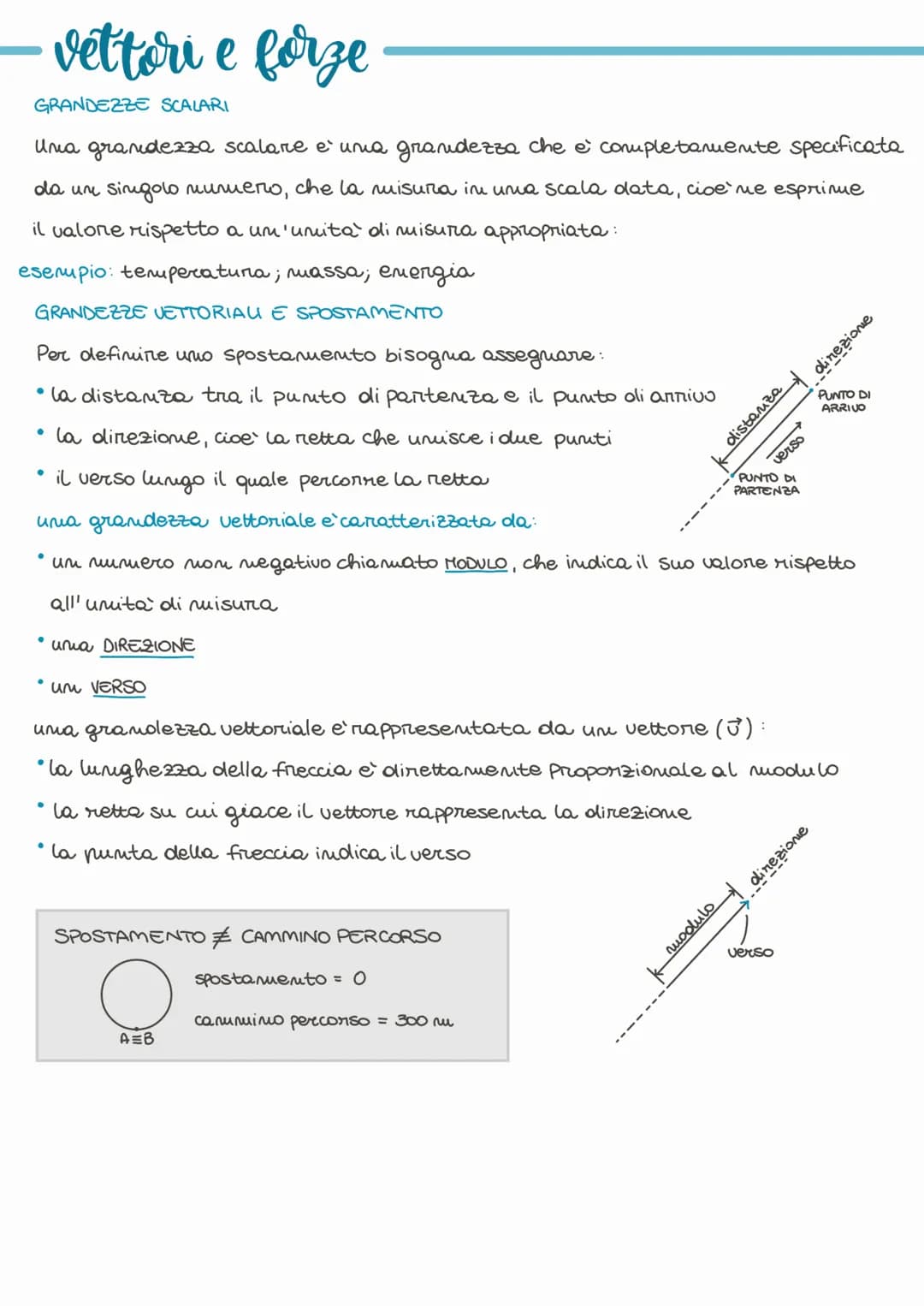 - vettori e forze
GRANDEZZE SCALARI
Una grandezza scalare e`una grandezza che e' conuple tonuente specificata
da un singolo munuero, che la 