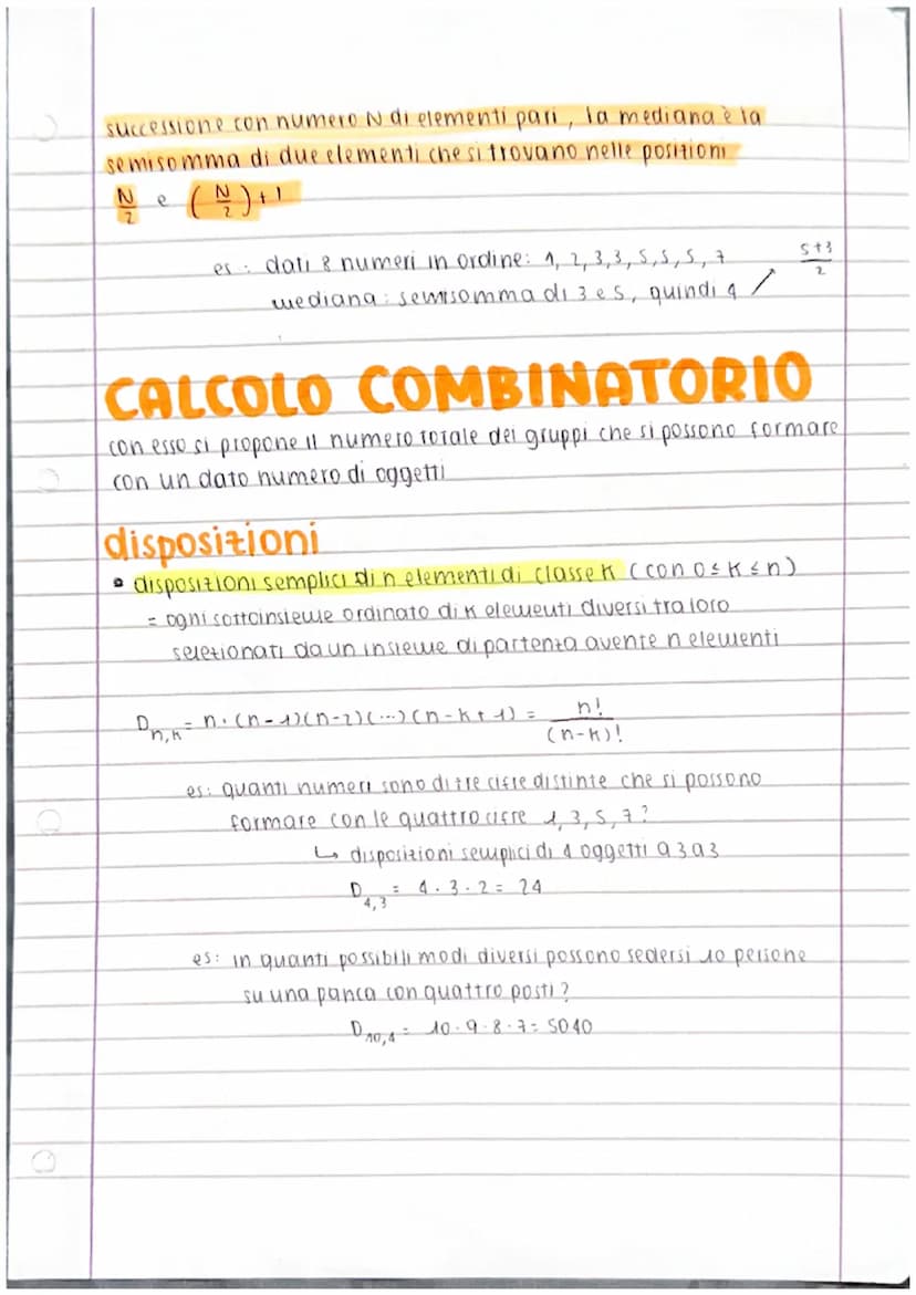 45/4/23
• PROBABILITÀ
evento
= qualsiasi insiewe formato da tutti, nessuno o alcuni del possibili esiti
di un esperimento casuale (quindi un