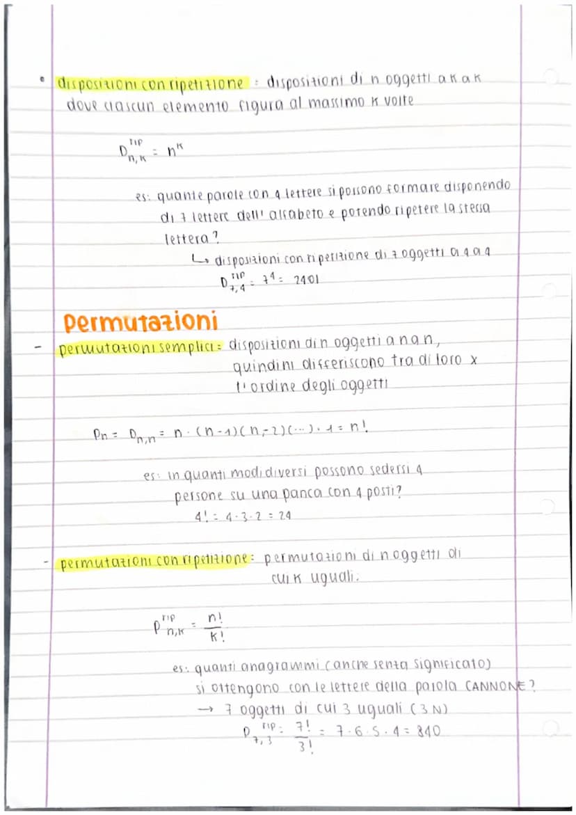 45/4/23
• PROBABILITÀ
evento
= qualsiasi insiewe formato da tutti, nessuno o alcuni del possibili esiti
di un esperimento casuale (quindi un