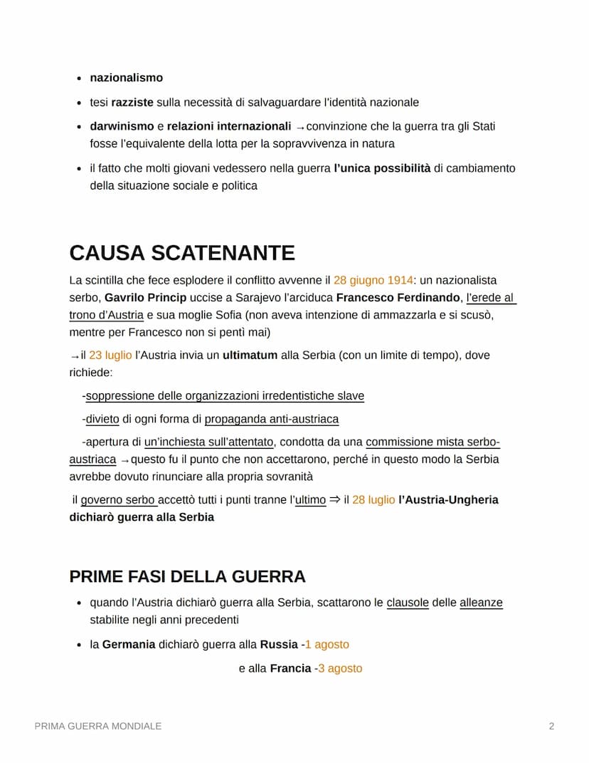 PRIMA GUERRA MONDIALE
CAUSE POLITICHE:
contrasti fra gli Stati Europei e problemi interni
→ Revanche (=desiderio di rivincita) dei francesi 