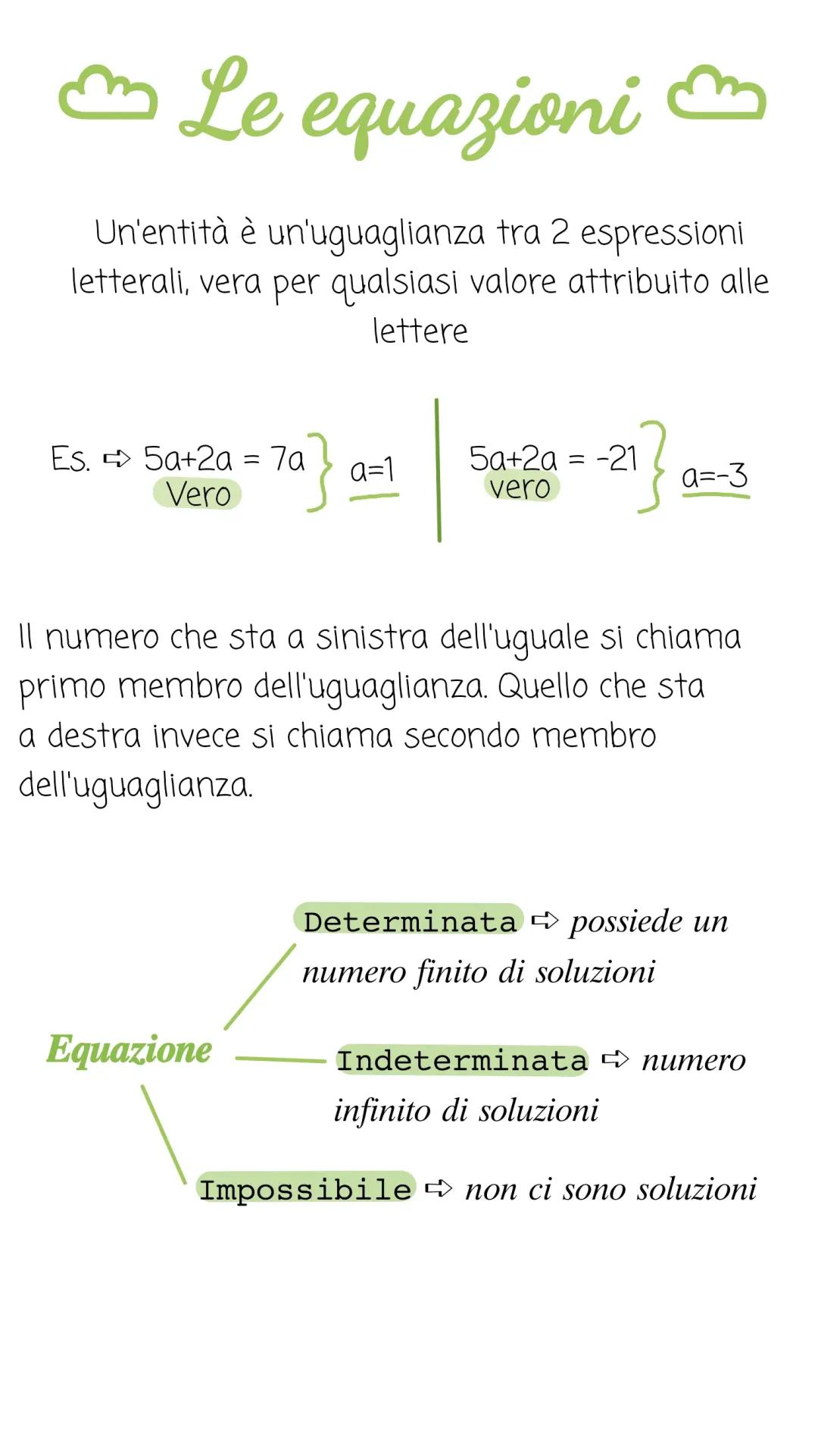 Le equazioni 