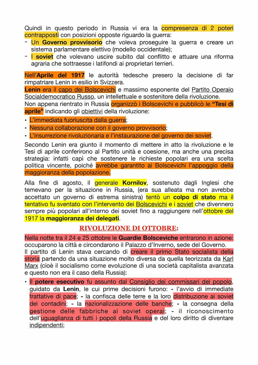 LA RIVOLUZIONE RUSSA
Alla fine dell'800 la Russia era un immenso territorio multietnico retto da una
monarchia assoluta (lo zar) che reprime