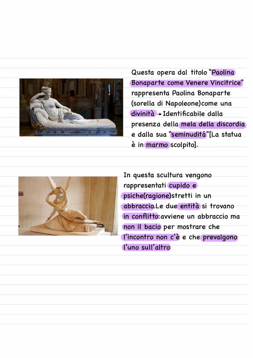 Neoclassicismo
Grazie alla scoperta di Pompei ed Ercolano ci fu
una ricerca della classicità greca e romana che
avevano come caratteristiche