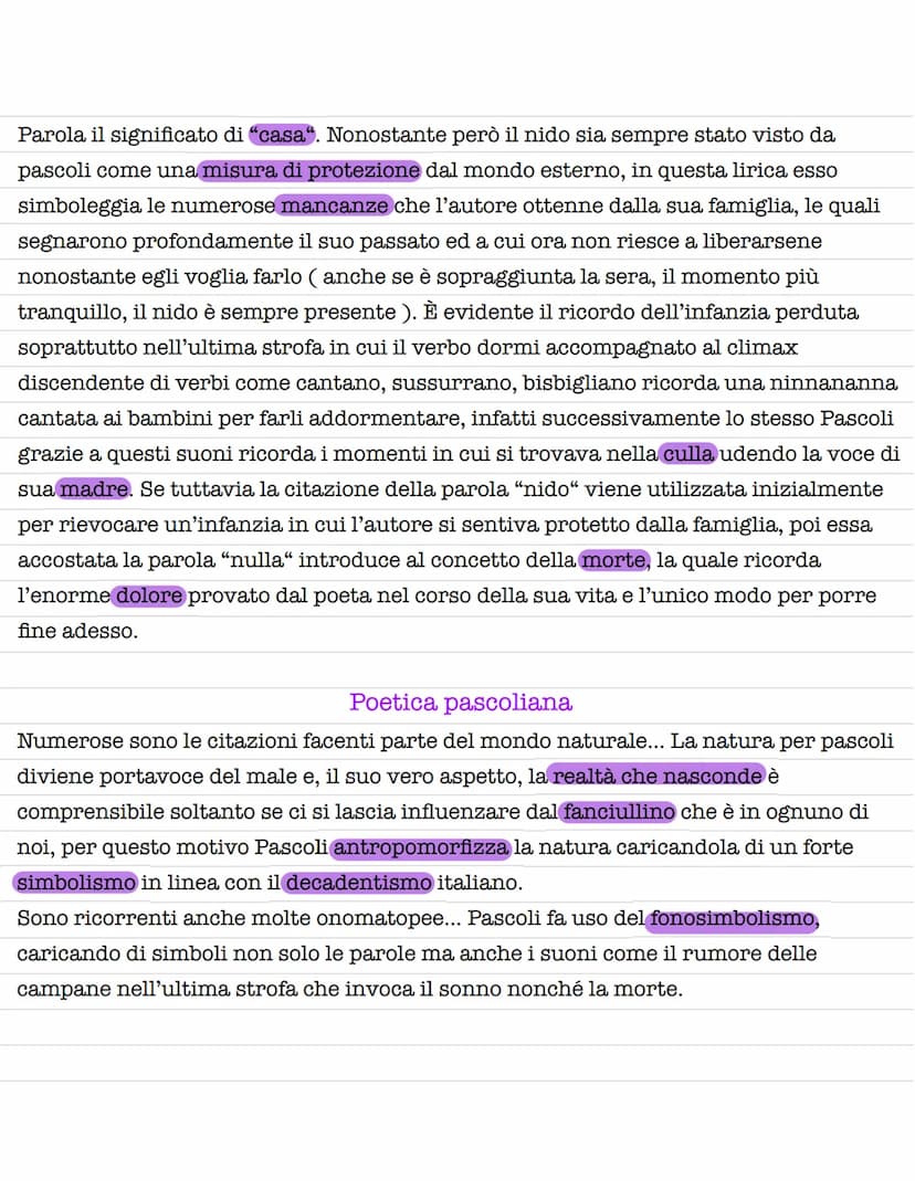 Il giorno fu pieno di lampi;
ma ora verranno le stelle,
le tacite stelle. Nei campi
c'è un breve gre gre di ranelle, onomatopea
Le tremule f