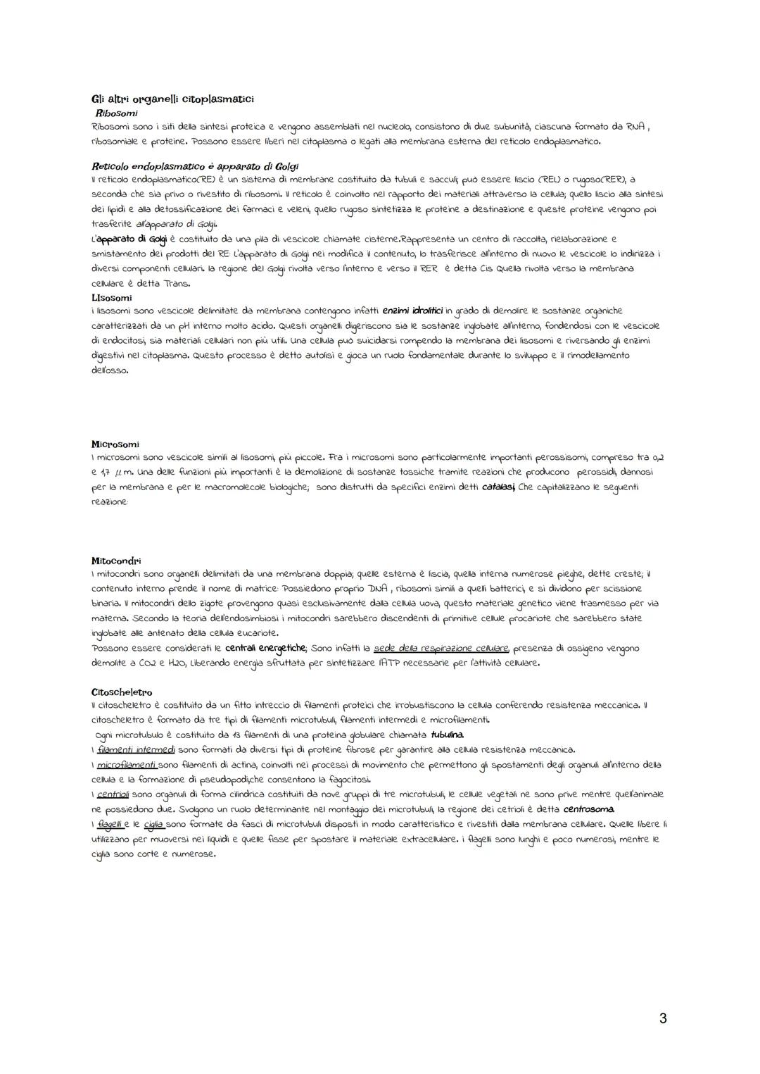 BIOLOGIA CELLULARE
La teoria cellulare
Il termine "cellula" descrive le piccole cavità evidenziate, la struttura della cellula è stata studi