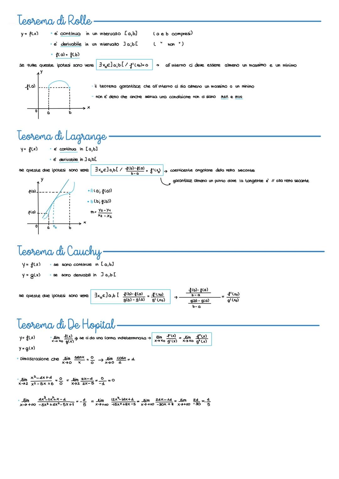 Teorema di Rolle.
y = P(x)
- e continua in un intervallo [a,b]
- è derivabile in un intervallo Ja,b[
- f(a) = f(b)

(a e b compresi)
(" non 