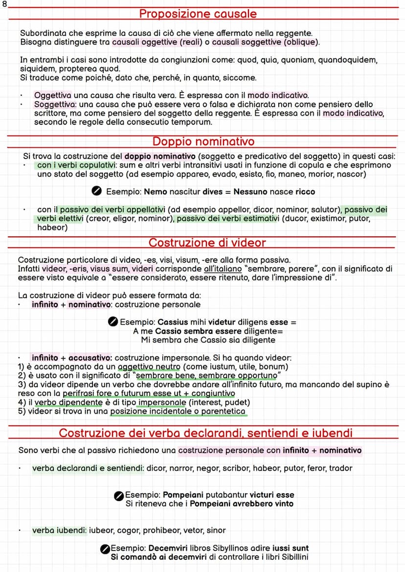 Morfosintassi latino
Perifrastica attiva
Gerundio
Gerundivo
Perifrastica passiva
Ablativo assoluto
Proposizioni infinitive
Proposizione fina