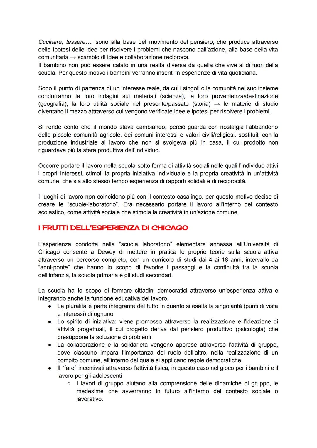 JOHN DEWEY
John Dewey è il massimo esponente della pedagogia del 900', del pragmatismo americano
e pensatore che più di ogni altro esprime l