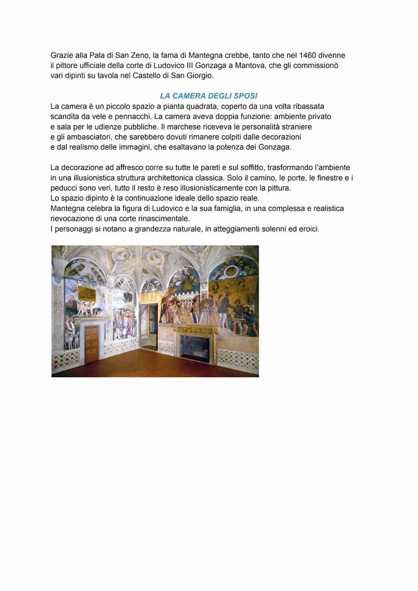 ANDREA MANTEGNA
Nell'Italia settentrionale, Padova fu la città dove si manifestò maggiormente
la riscoperta dell'antico, grazie anche alla p