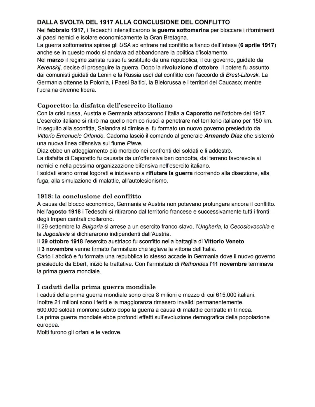 LA PRIMA GUERRA MONDIALE
La prima guerra mondiale (1914-18), ebbe varie cause di carattere politico, economico,
militare e socioculturale.
L