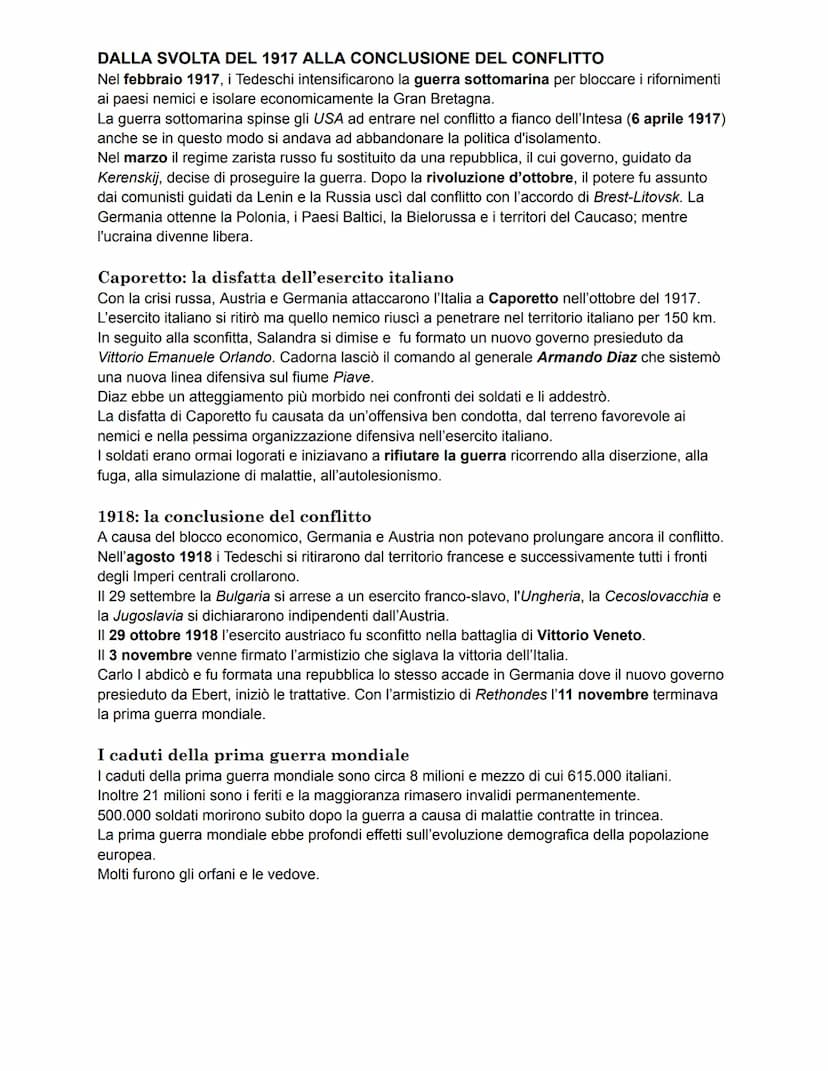 LA PRIMA GUERRA MONDIALE
La prima guerra mondiale (1914-18), ebbe varie cause di carattere politico, economico,
militare e socioculturale.
L
