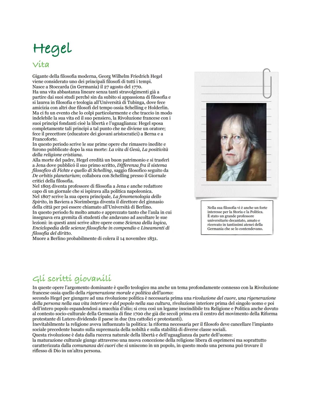 Hegel
Víta
Gigante della filosofia moderna, Georg Wilhelm Friedrich Hegel
viene considerato uno dei principali filosofi di tutti i tempi.
Na