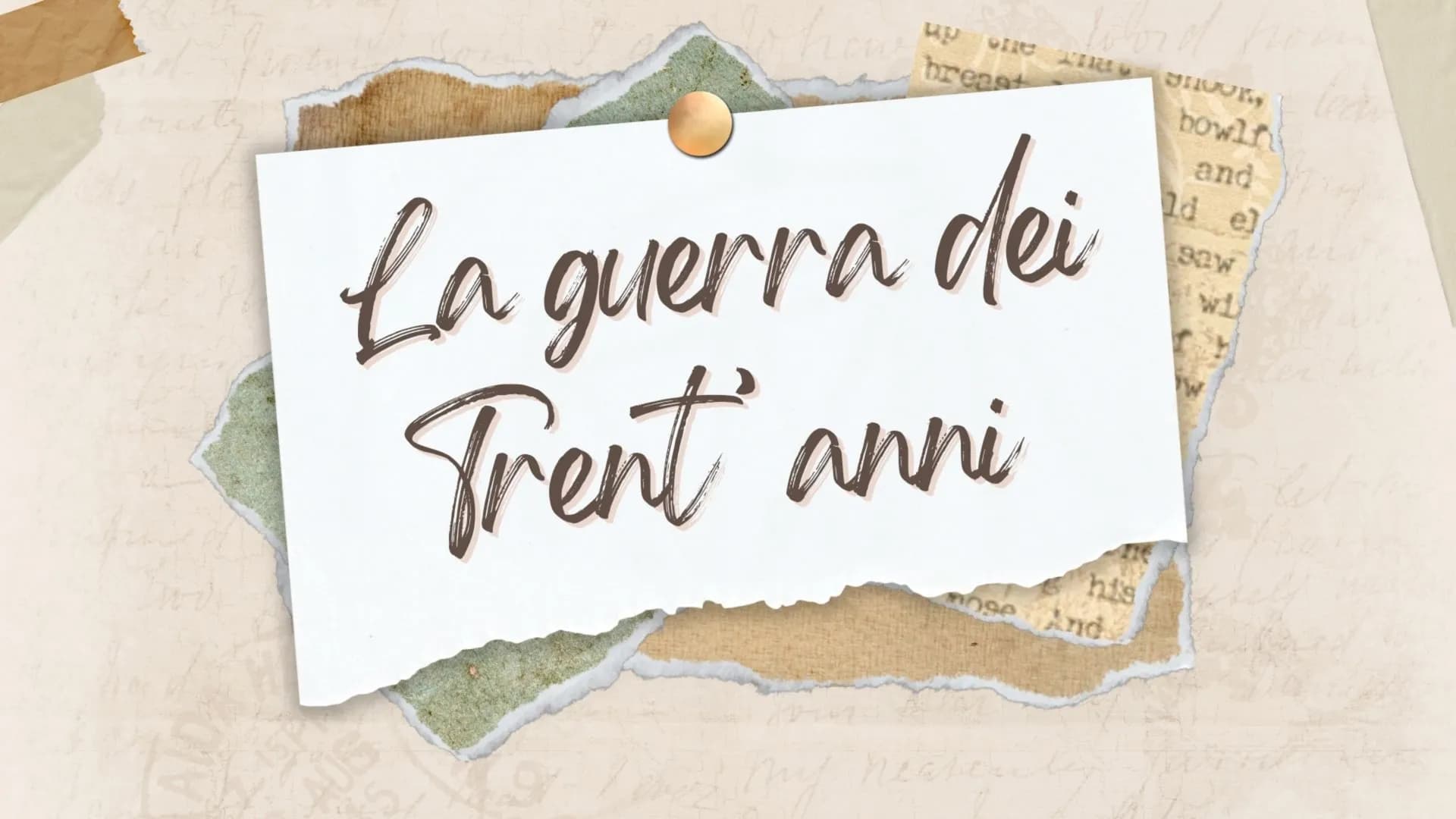 up one Th
breast
La guerra dei
Trent anni
AUS
his
ose And
UHOOK,
bowln
and
ld el
saw
Ret Linea del tempo (1600)
flo
I
1618
inizio guerra
dei