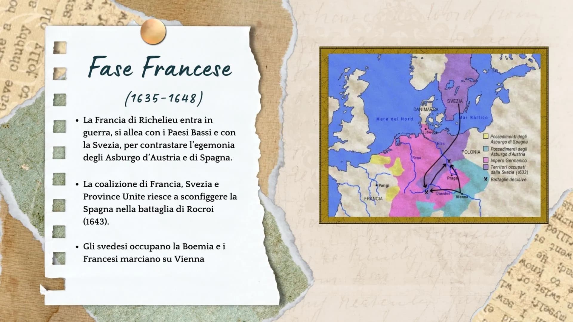 up one Th
breast
La guerra dei
Trent anni
AUS
his
ose And
UHOOK,
bowln
and
ld el
saw
Ret Linea del tempo (1600)
flo
I
1618
inizio guerra
dei