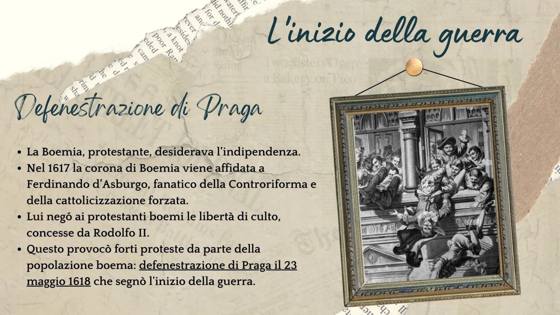 up one Th
breast
La guerra dei
Trent anni
AUS
his
ose And
UHOOK,
bowln
and
ld el
saw
Ret Linea del tempo (1600)
flo
I
1618
inizio guerra
dei