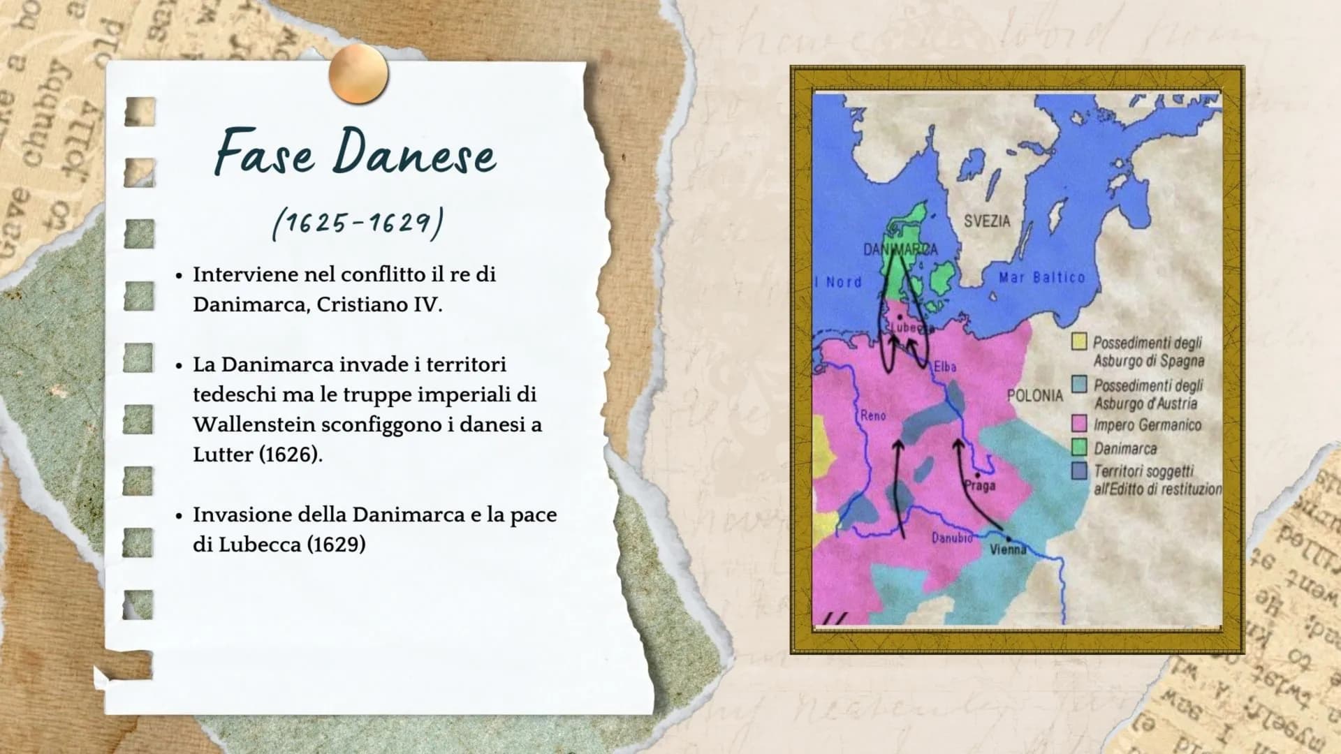 up one Th
breast
La guerra dei
Trent anni
AUS
his
ose And
UHOOK,
bowln
and
ld el
saw
Ret Linea del tempo (1600)
flo
I
1618
inizio guerra
dei