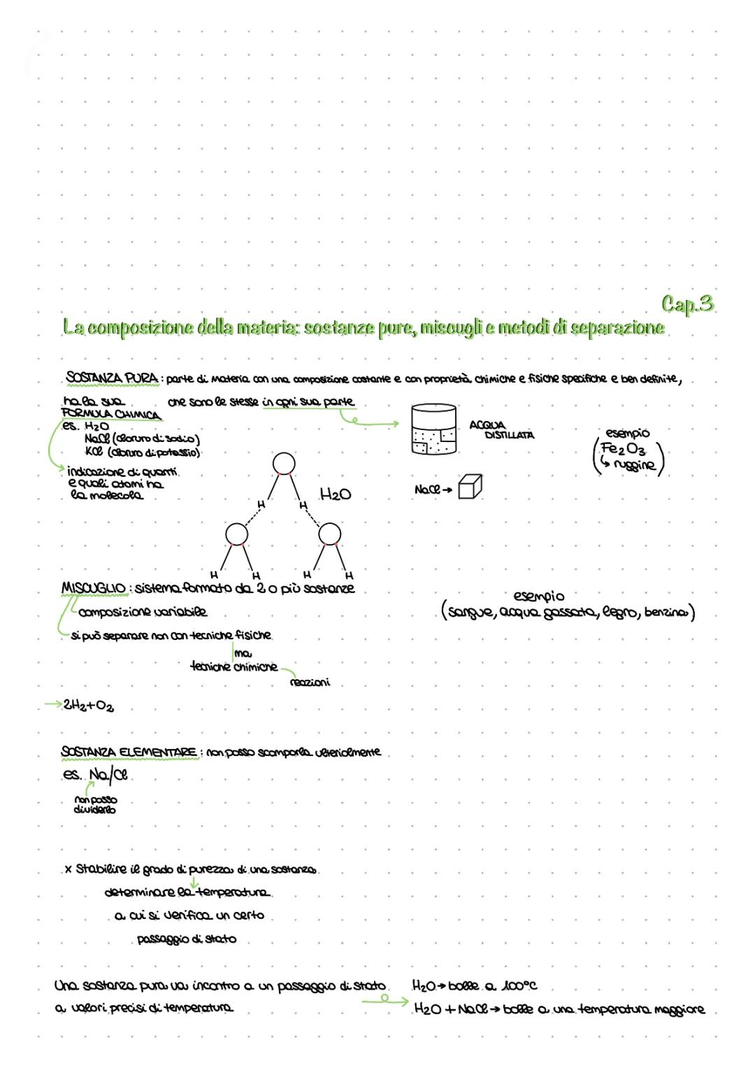 La composizione della materia: sostanze pure, miscugli e metodi di separazione