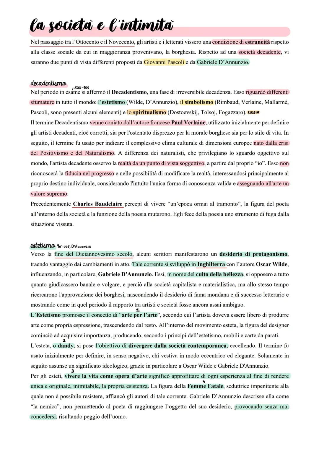 SIMBOLISMO, GIOVANNI PASCOLI (ANALISI DEI TESTI COMPLETA)