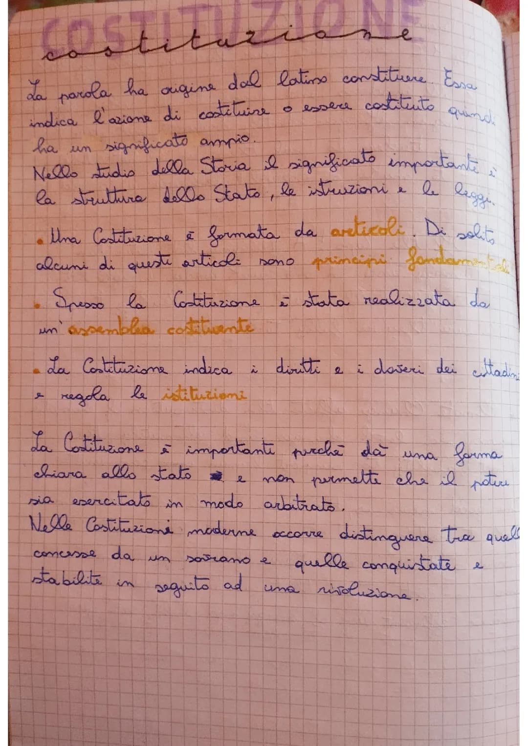 La costituzione
