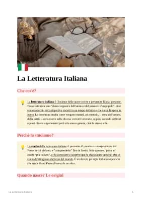 Know La letteratura italiana thumbnail