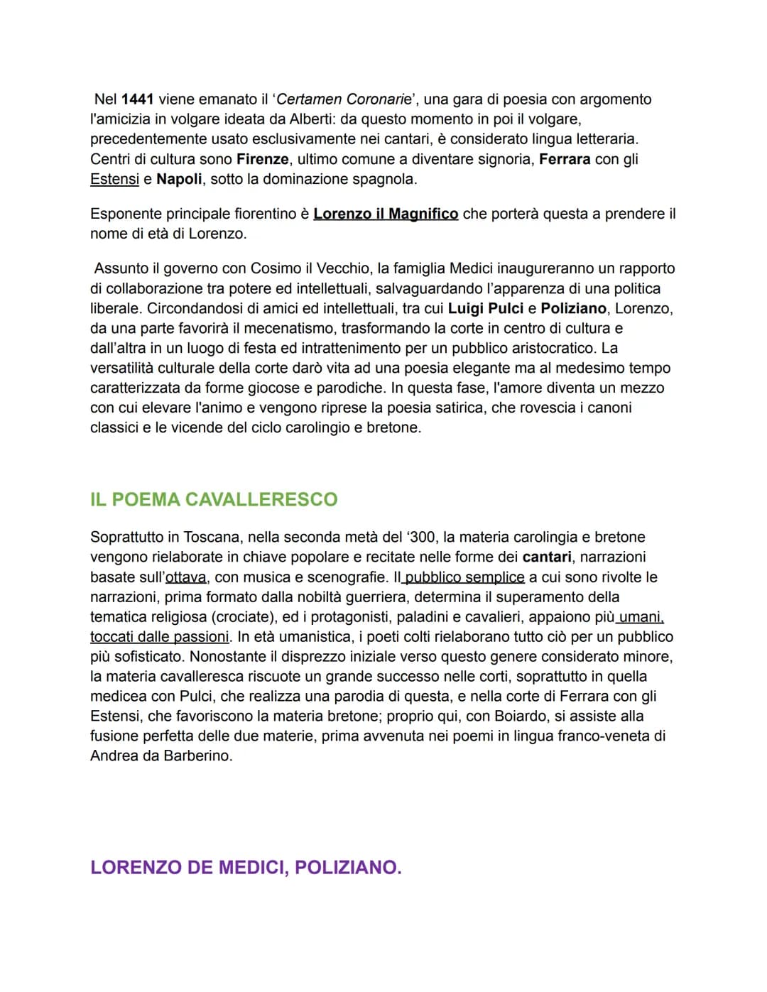 UMANESIMO E RINASCIMENTO
L'Umanesimo ed il Rinascimento sono due correnti seguenti al Medioevo: l'Umanesimo
corrisponde alla prima fase dell