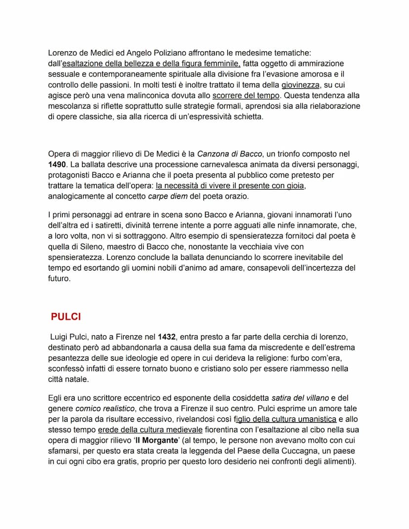 UMANESIMO E RINASCIMENTO
L'Umanesimo ed il Rinascimento sono due correnti seguenti al Medioevo: l'Umanesimo
corrisponde alla prima fase dell