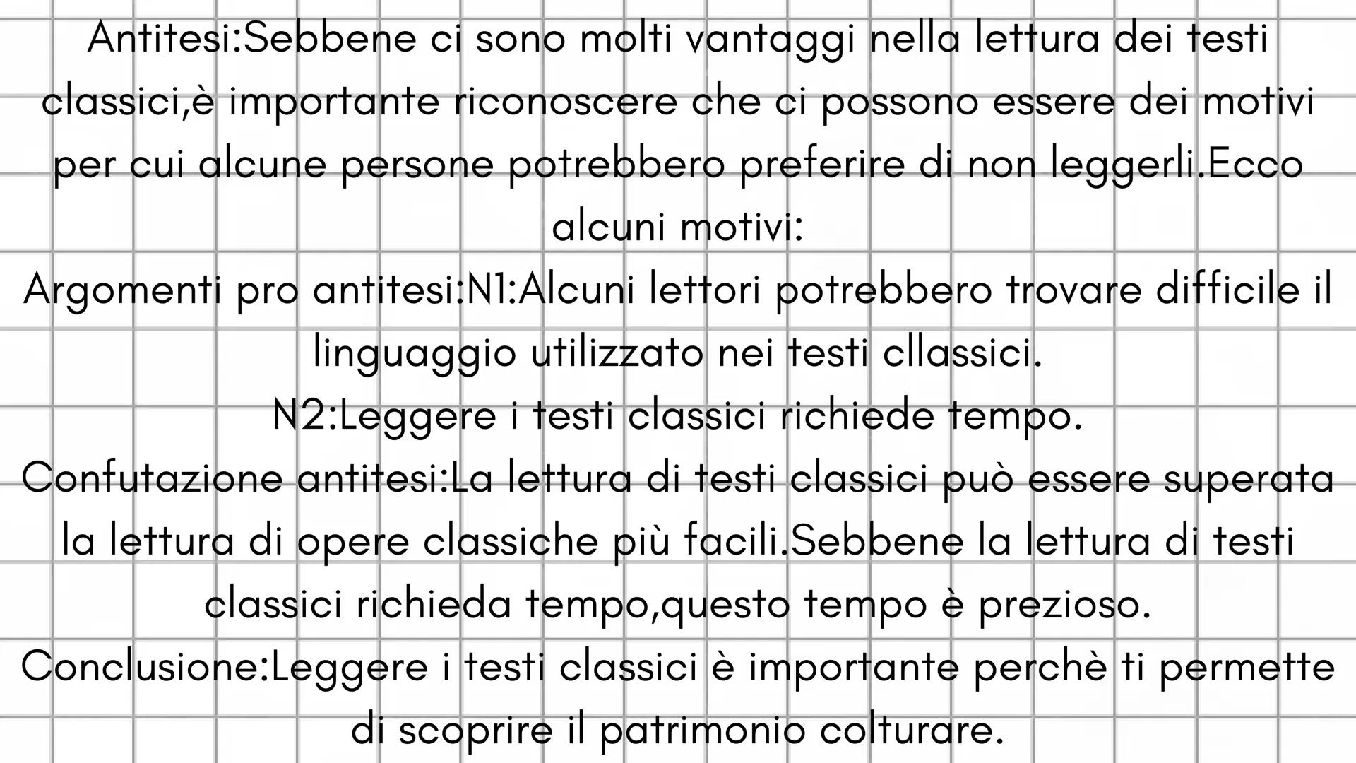 TESTO ARGOMENTAINO
Il testo argomentativo ha lo scopo di convincere il destinatario
su una determinata idea,è differente dal testo espositiv