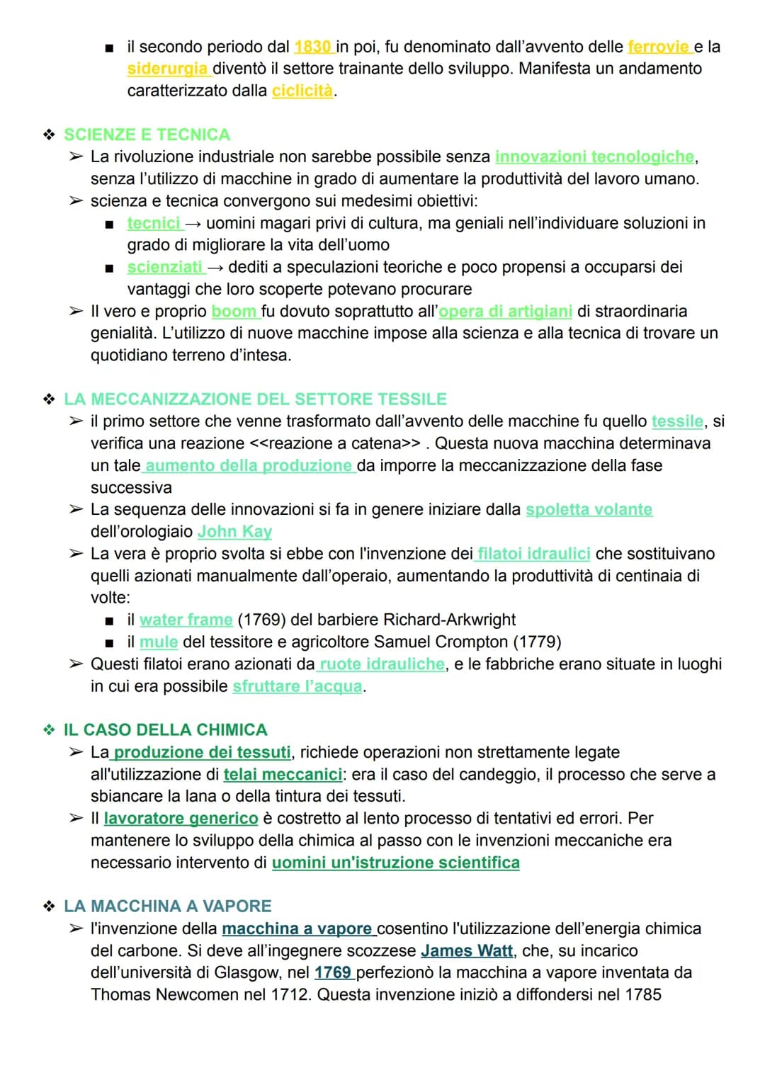 
<p>La prima rivoluzione industriale fu il risultato di un insieme di innovazioni economiche e sociali, che a partire dal modo di produrre, 