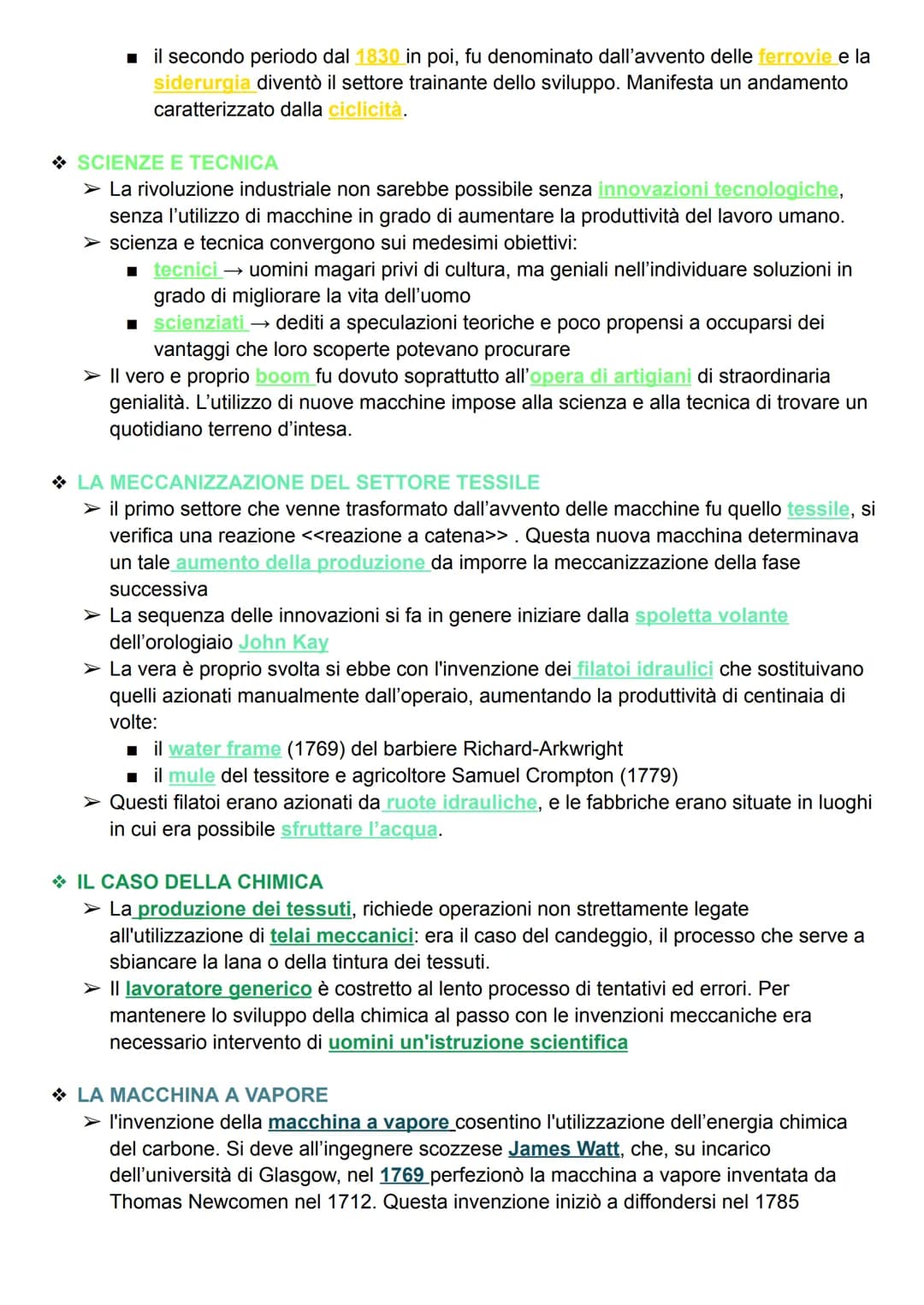 
<p>La prima rivoluzione industriale fu il risultato di un insieme di innovazioni economiche e sociali, che a partire dal modo di produrre, 