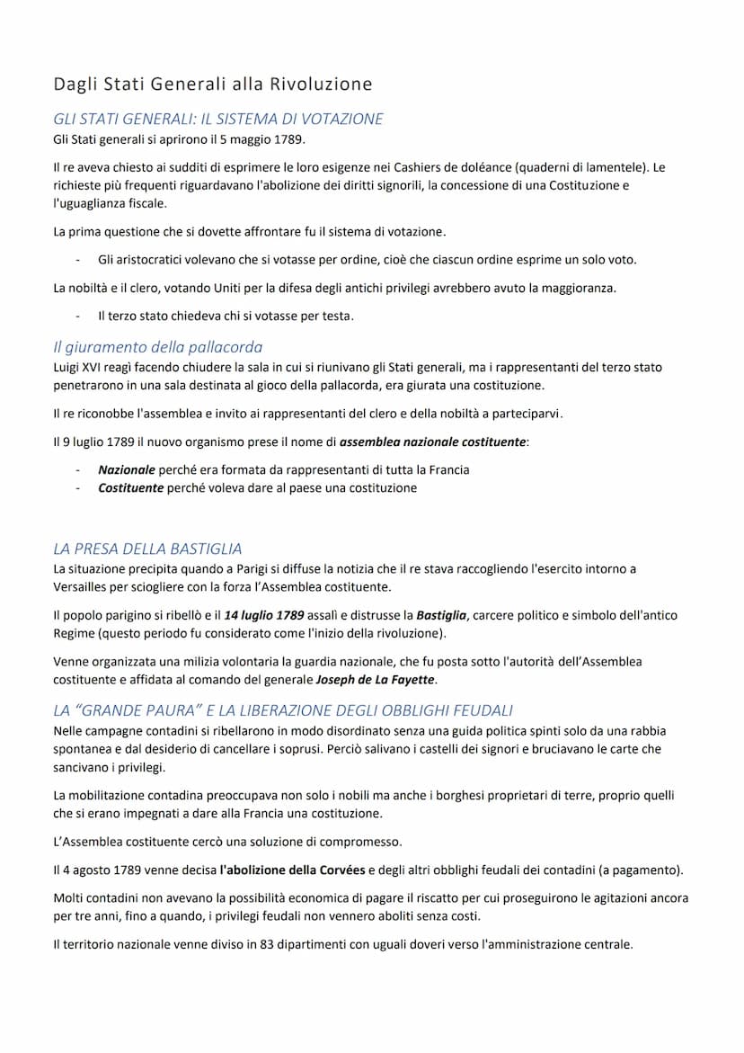 LA RIVOLUZIONE FRANCESE
La crisi dell'Antico Regime in Francia
L'ANTICO REGIME E L'INSODDISFAZIONE DELLA BORGHESIA
Alla fine del Settecento,
