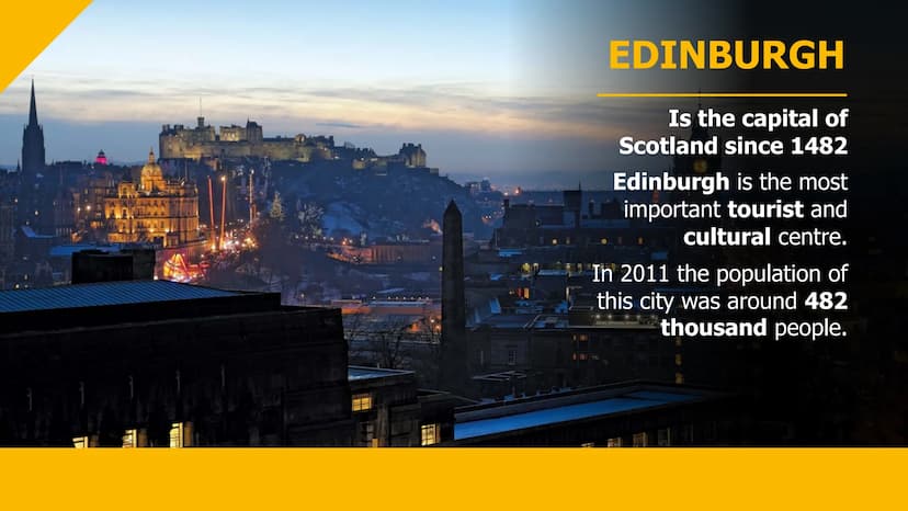 Scotland
English
N
S.
E Geography:
Scotland is situated in the north of Britain. It borders in the south with England, in the north
with the