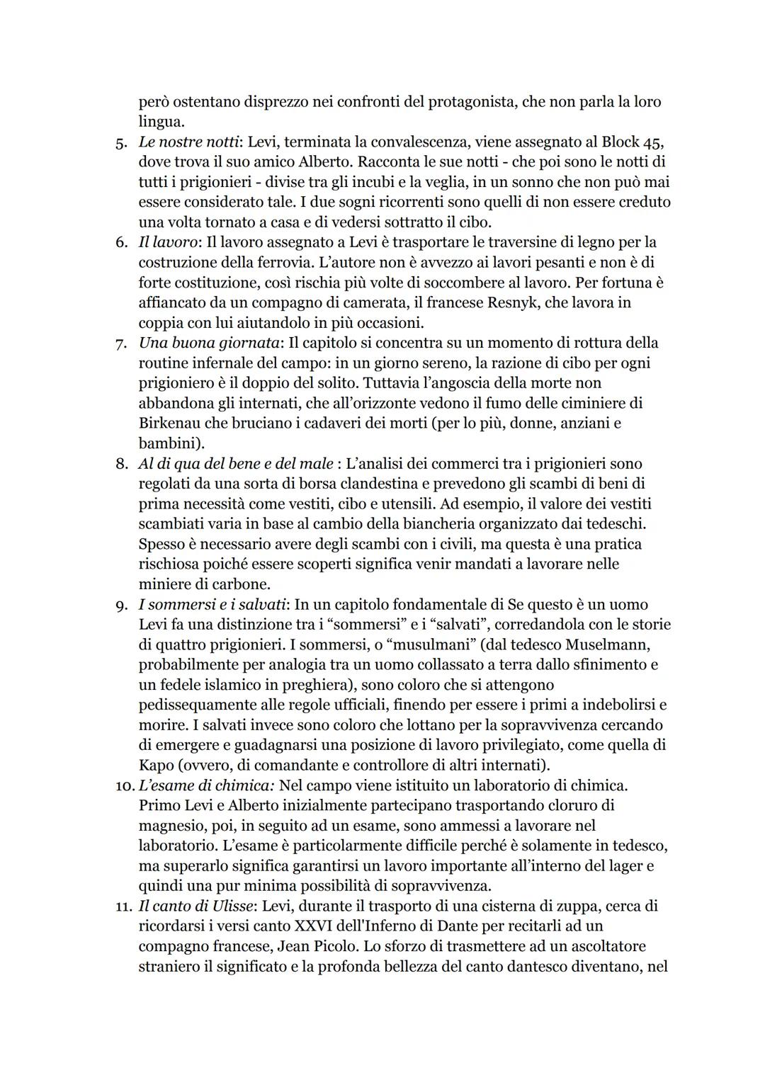# Se questo è un uomo, P.Levi

Introduzione: Se questo è un uomo descrive l'epopea vissuta da Levi, dalla
deportazione in un campo di lavoro