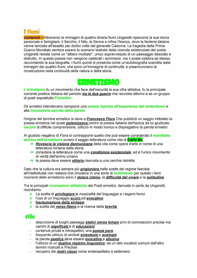 SALVATORE QUASIMODO
Per lui l'ermetismo rappresentò la prima fase di una lunga carriera poetica, lo studio
appassionato dei lirici critici e