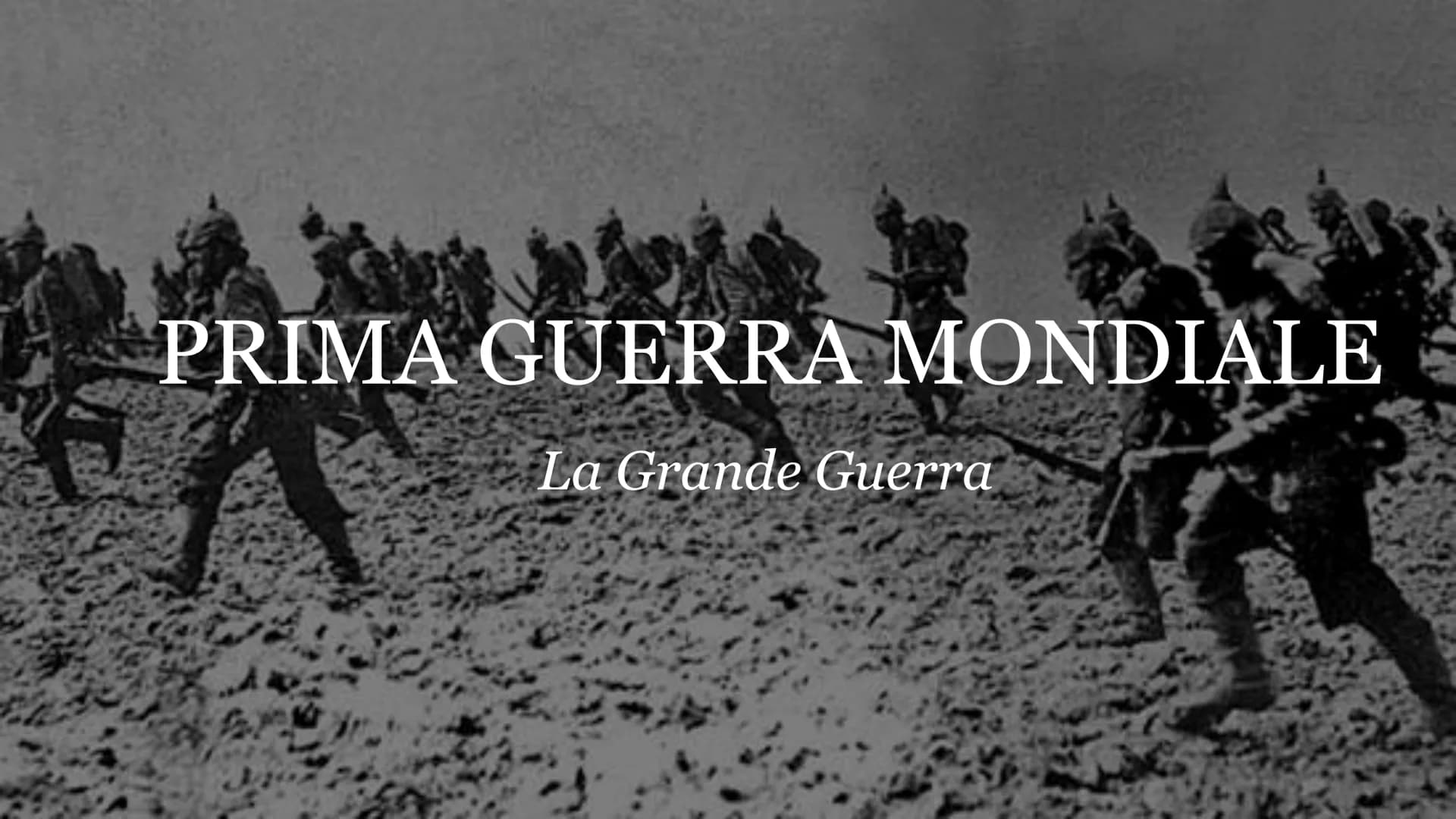 PRIMA GUERRA MONDIALE
La Grande Guerra Le cause della Prima Guerra Mondiale:
Assassinio erede al trono d'Austria da uno studente serbo
Austr