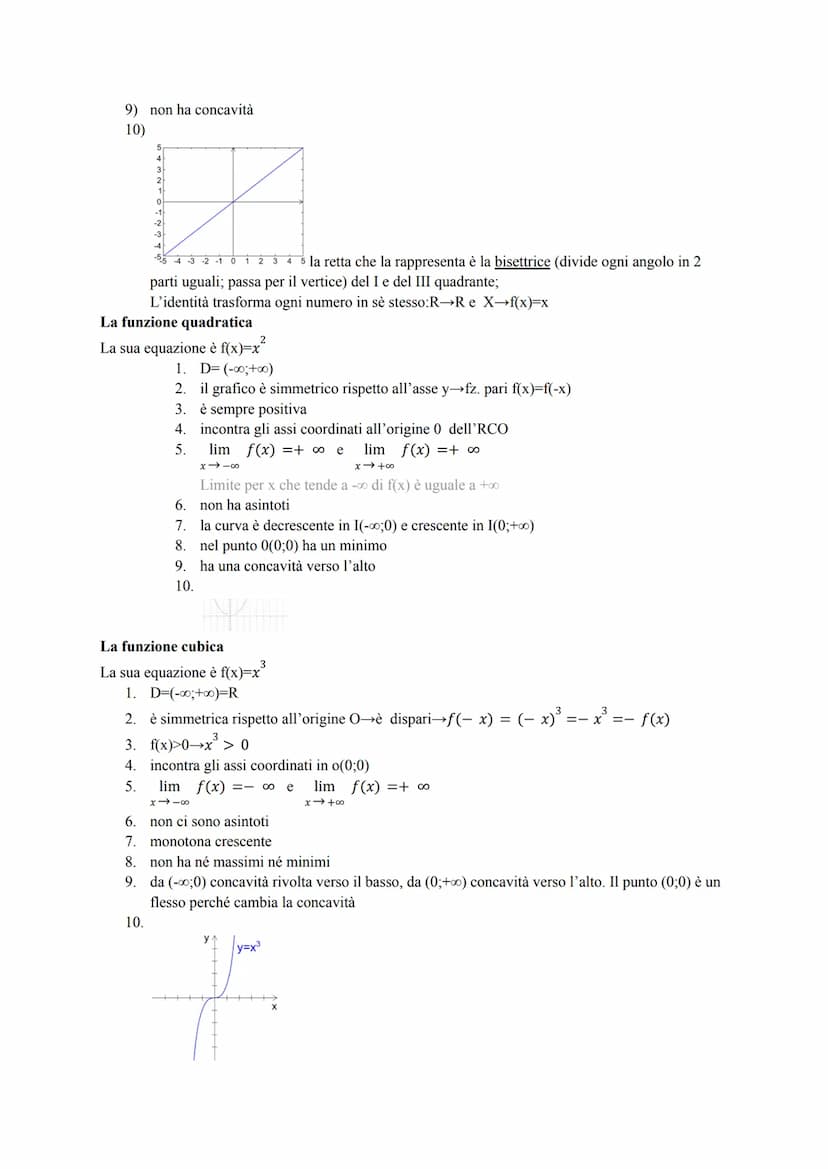 STUDIO DI FUNZIONE
Consiste nel "disegnare" in un RCO (riferimento cartesiano), una curva, una volta che si conosce la
sua equazione (funzio
